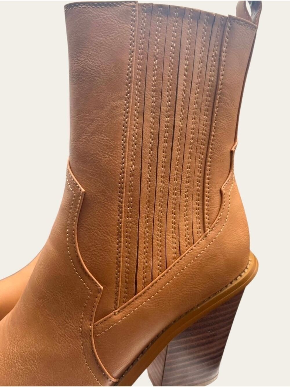 Billini Skyler Western Cowboy Boots Camel Pointed Toe Size 8 NIB - Picture 6 of 10